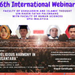 6th INTERNATIONAL WEBINAR FUSHPI UIN RF WITH FSK UPSI MALAYSIA